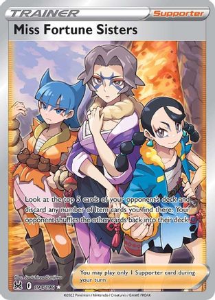 Miss Fortune Sisters (Full Art) 194  - Holofoil SWSH11 Lost Origin - Ultra Rare