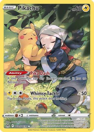 Pikachu TG05  - Holofoil SWSH11 Lost Origin Trainer Gallery - Ultra Rare