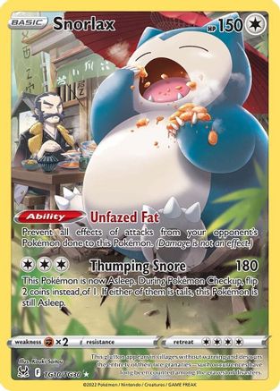 Snorlax TG10  - Holofoil SWSH11 Lost Origin Trainer Gallery - Ultra Rare