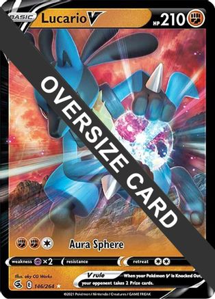 Lucario V - 146/264/264  - Holofoil Jumbo Cards - Ultra Rare