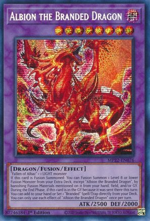 Albion the Branded Dragon (MP22-EN076) - 2022 Tin of the Pharaoh's Gods 1st Edition