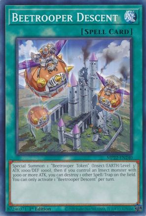 Beetrooper Descent (MP22-EN240) - 2022 Tin of the Pharaoh's Gods 1st Edition