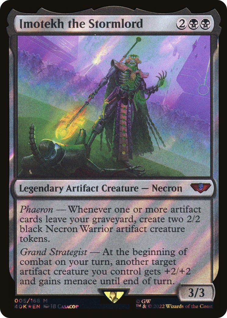 Imotekh the Stormlord (Surge Foil) (40K-005) - Warhammer 40,000 Commander Foil