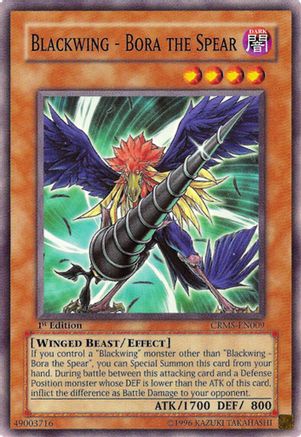 Blackwing - Bora the Spear (CRMS-EN009) - Crimson Crisis 1st Edition
