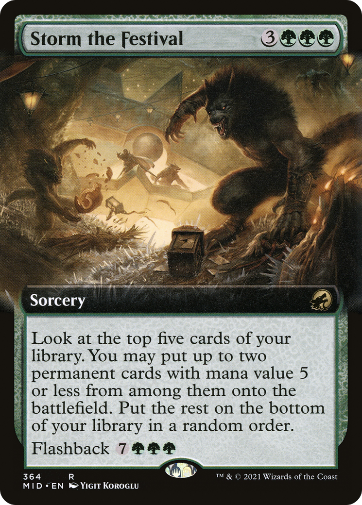 Storm the Festival (Extended Art) (MID-364) - Innistrad: Midnight Hunt: (Extended Art)