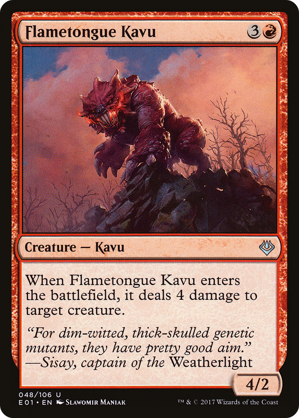 Flametongue Kavu (AC2-048) - Archenemy: Nicol Bolas