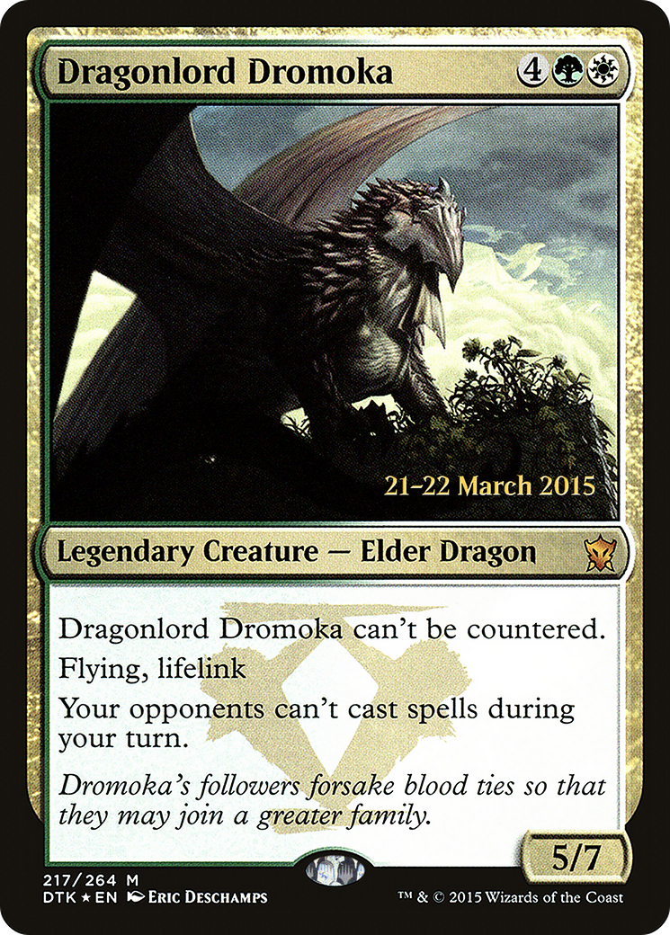 Dragonlord Dromoka (PRE-217) - Dragons of Tarkir Promos Foil
