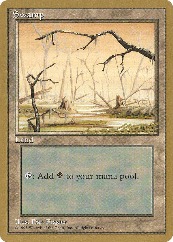 Swamp (A) - 1996 Leon Lindback (4ED) (WCD-) - Pro Tour Collector Set