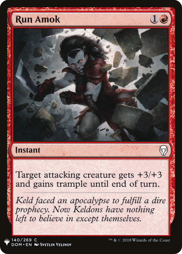 Run Amok (LIST-140) - The List
