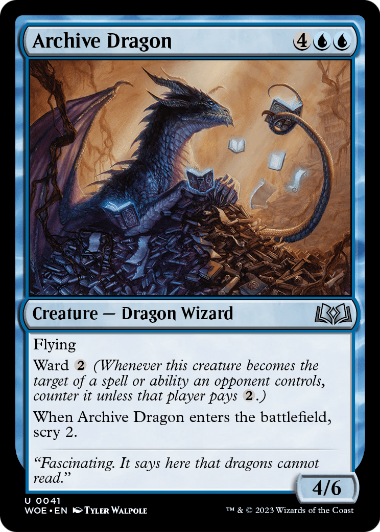 Archive Dragon (WOE-041) - Wilds of Eldraine Foil