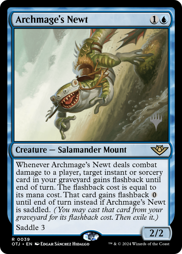Archmage's Newt (PPOTJ-039) - Outlaws of Thunder Junction Promos