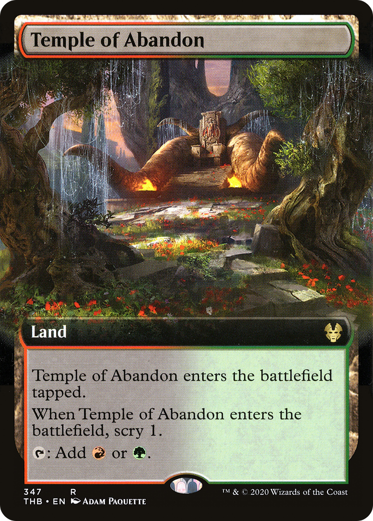 Temple of Abandon (Extended Art) (THB-347) - Theros Beyond Death: (Extended Art)