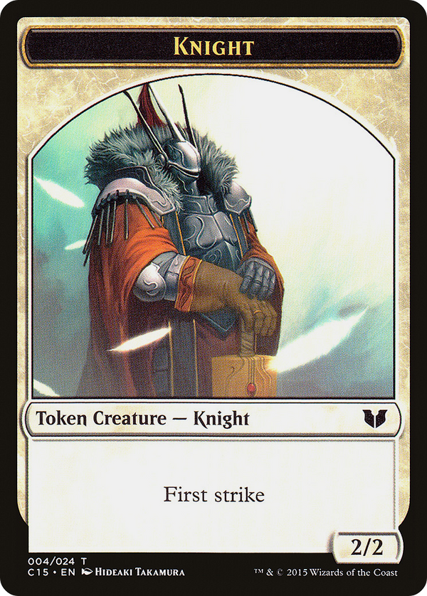 Knight (First Strike) // Elemental Shaman Double-Sided Token (C15-4 // 10) - Commander 2015 Tokens