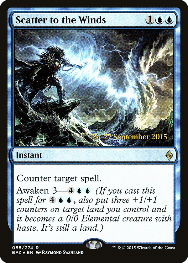 Scatter to the Winds (PRE-085) - Battle for Zendikar Promos Foil