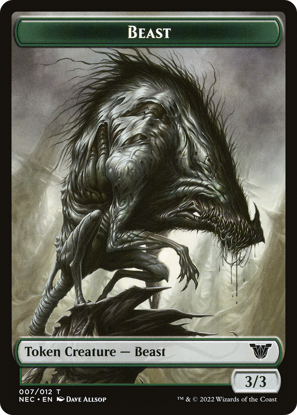Beast (TNEC-007) - Neon Dynasty Commander Tokens Foil
