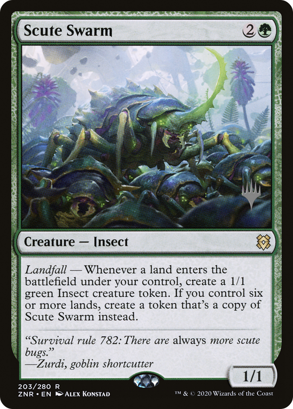 Scute Swarm (PPZNR-203) - Zendikar Rising Promos