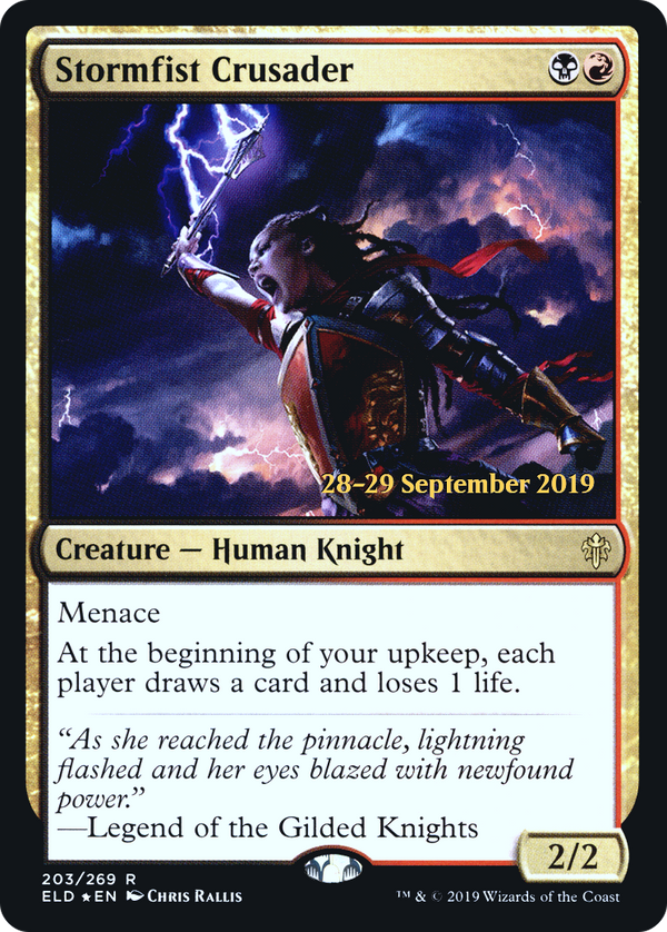Stormfist Crusader (PRE-203) - Throne of Eldraine Promos Foil