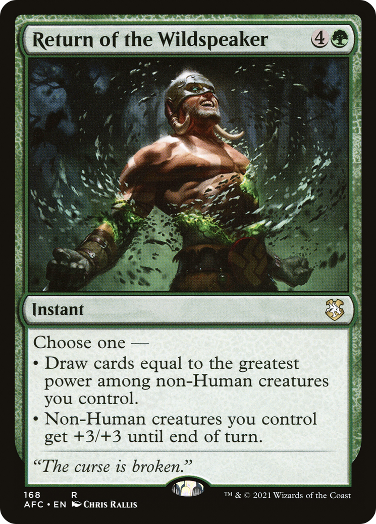 Return of the Wildspeaker (AFC-168) - Forgotten Realms Commander