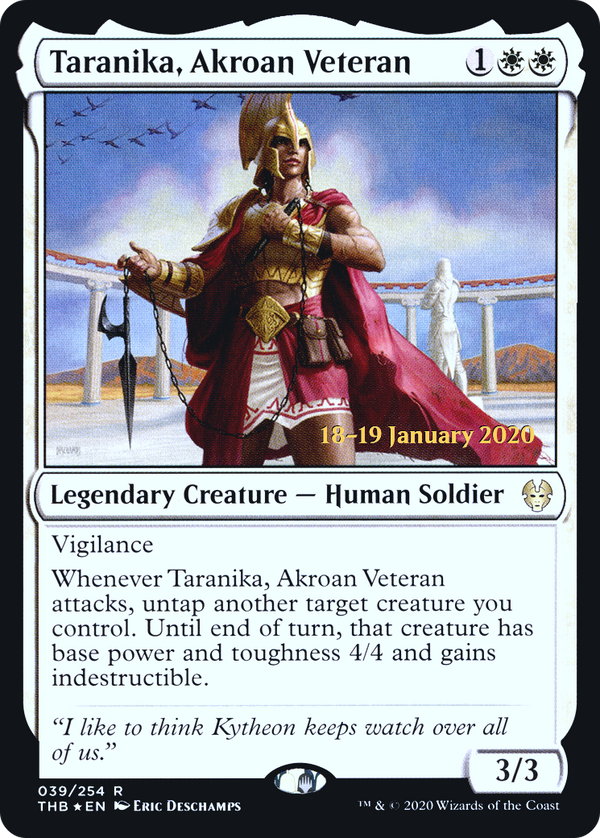 Taranika, Akroan Veteran (PRE-039) - Theros Beyond Death Promos Foil