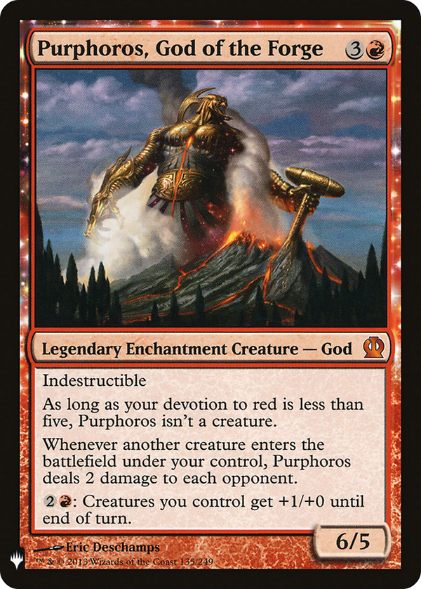 Purphoros, God of the Forge (LIST-135) - The List: (enchantment)