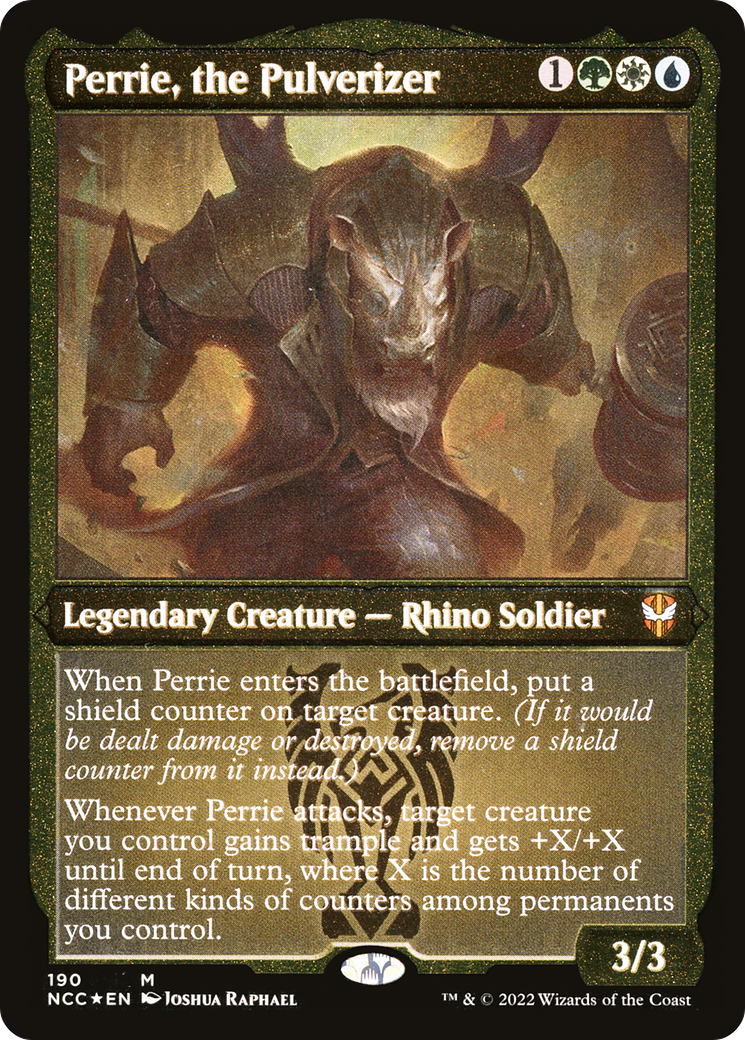 Perrie, the Pulverizer (Display Commander) - Thick Stock (NCC-190) - New Capenna Commander Foil