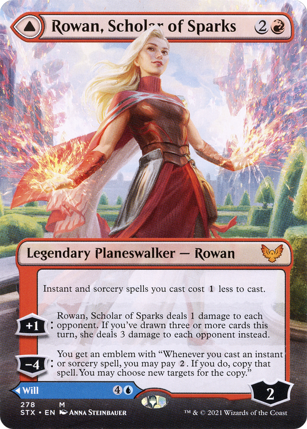 Rowan, Scholar of Sparks (Borderless) (STX-278) - Strixhaven: School of Mages