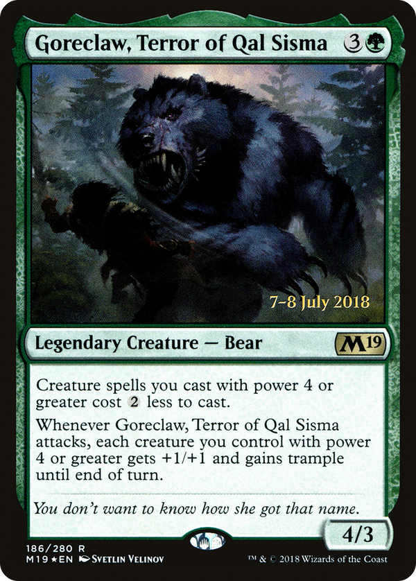 Goreclaw, Terror of Qal Sisma (PRE-186) - Core Set 2019 Promos Foil