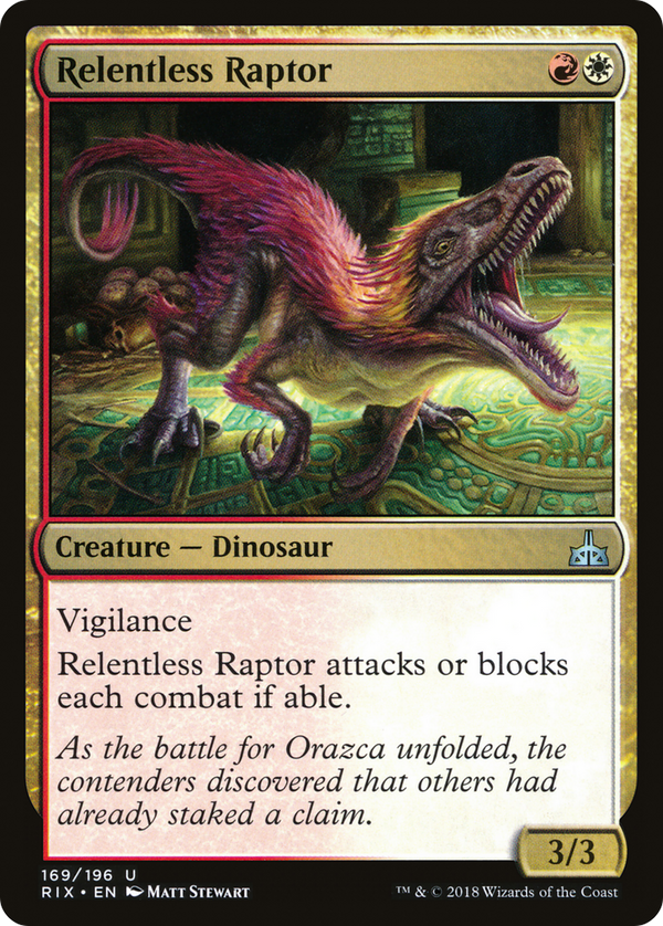 Relentless Raptor (RIX-169) - Rivals of Ixalan Foil