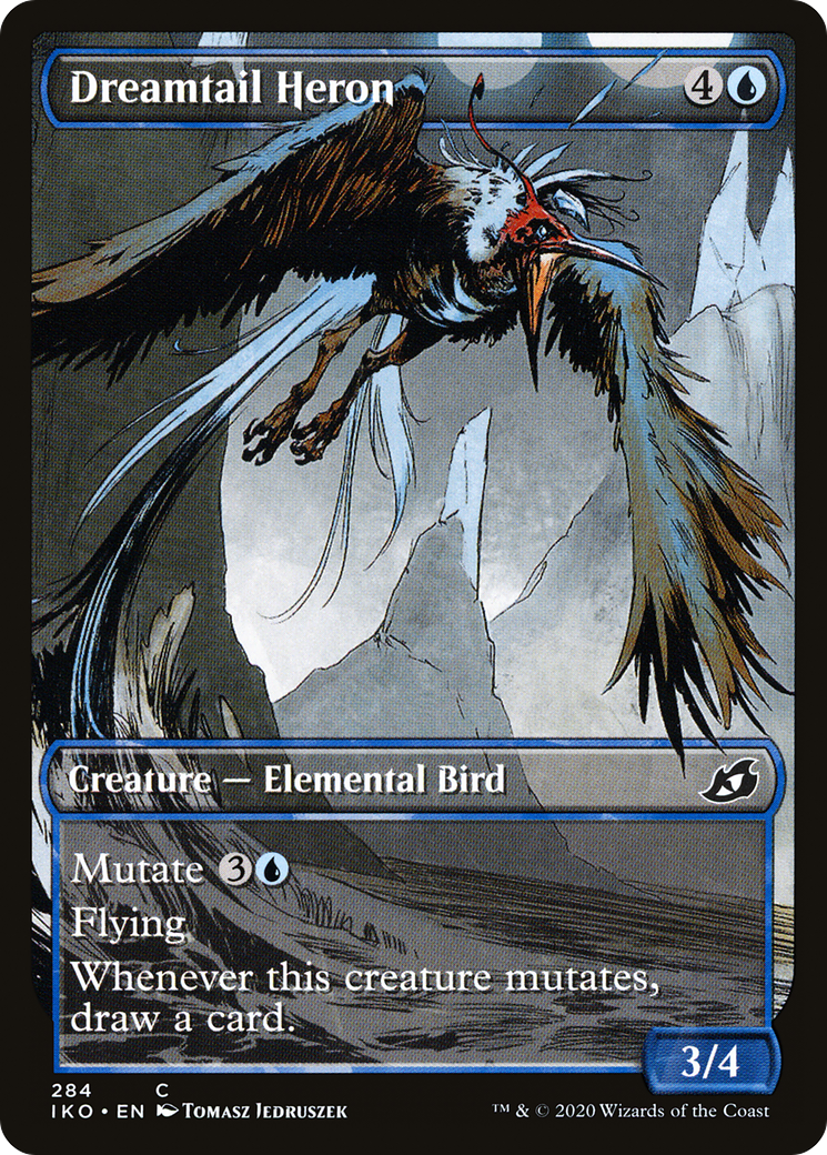 Dreamtail Heron (Showcase) (IKO-284) - Ikoria: Lair of Behemoths: (Showcase) Foil
