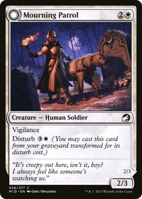 Mourning Patrol (MID-028) - Innistrad: Midnight Hunt: (Double Faced Transform)