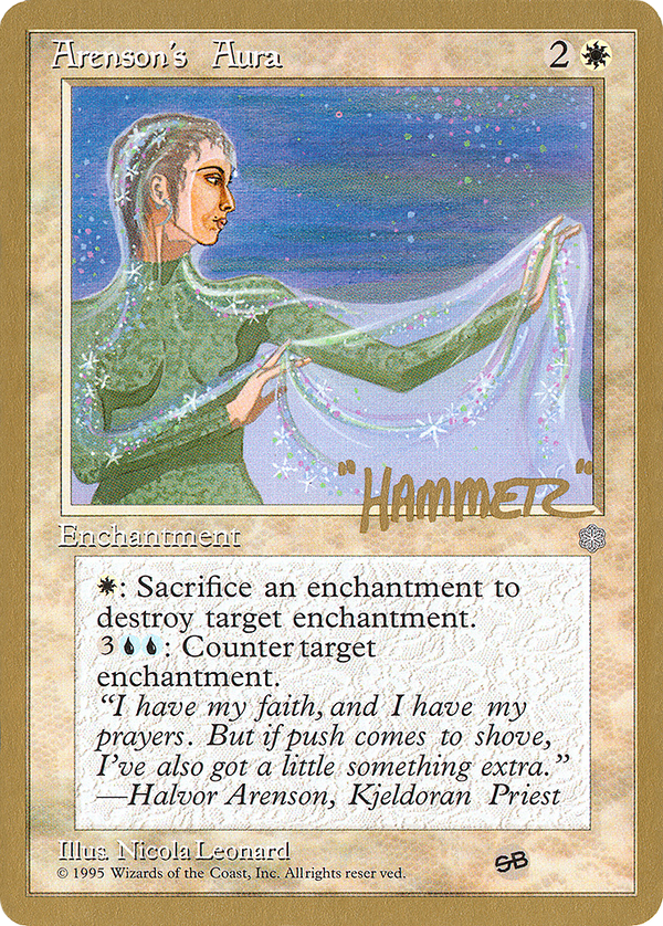 Arenson's Aura - 1996 Shawn "Hammer" Regnier (ICE) (SB) (WCD-) - Pro Tour Collector Set