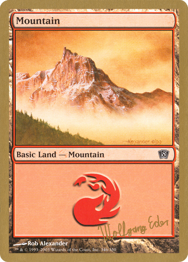 Mountain (346) - 2003 Wolfgang Eder (8ED) (WCD-) - World Championship Decks 2003