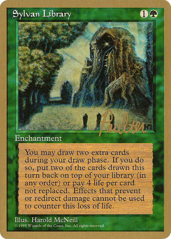 Sylvan Library - 1996 Preston Poulter (4ED) (WCD-) - Pro Tour Collector Set