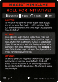 Roll for Initiative // Roll for Initiative (cont'd) (MAFR-005) - Adventures in the Forgotten Realms Minigames Foil