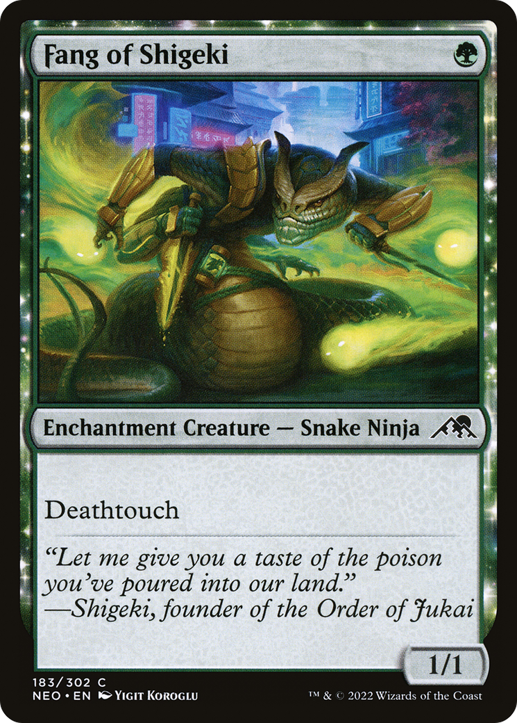 Fang of Shigeki (NEO-183) - Kamigawa: Neon Dynasty: (enchantment)