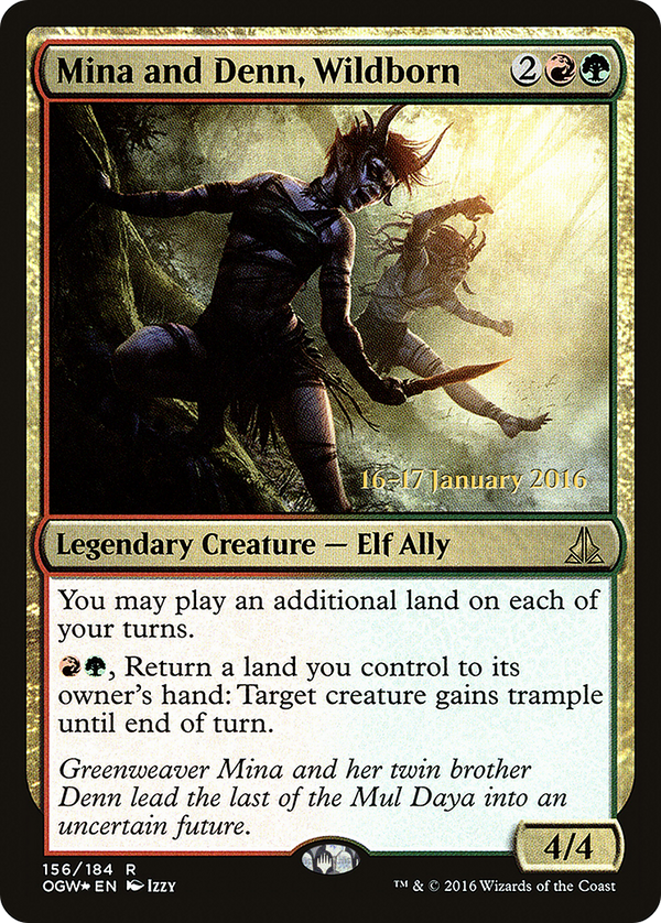 Mina and Denn, Wildborn (PRE-156) - Oath of the Gatewatch Promos Foil
