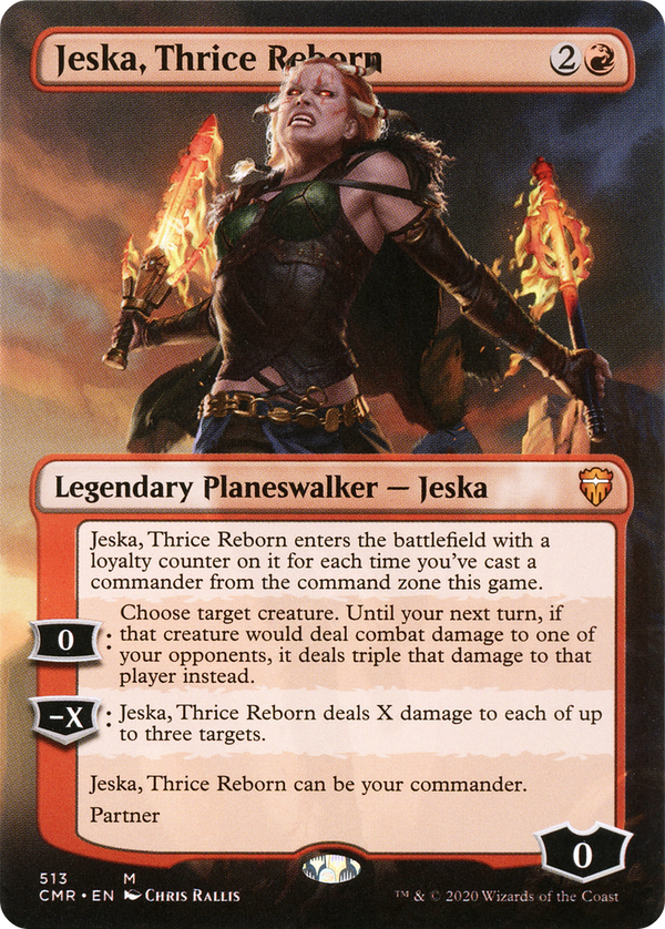 Jeska, Thrice Reborn (Borderless) (CMR-513) - Commander Legends Foil