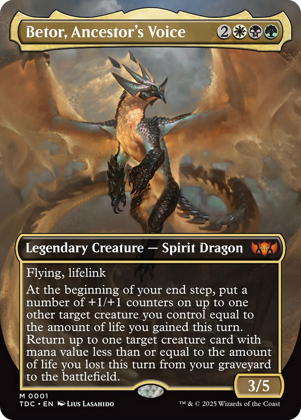 Betor, Ancestor's Voice (Borderless) (TDC-001) - Commander: Tarkir: Dragonstorm Foil