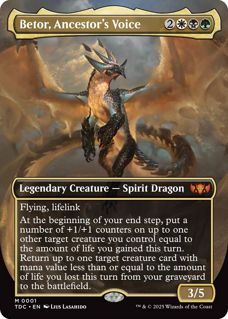 Betor, Ancestor's Voice (Borderless) (TDC-001) - Commander: Tarkir: Dragonstorm