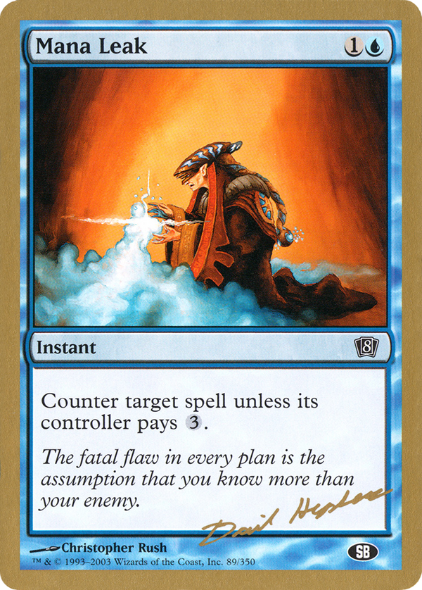Mana Leak - 2003 Dave Humpherys (8ED) (SB) (WCD-) - World Championship Decks 2003
