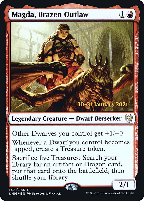 Magda, Brazen Outlaw (PRE-142) - Kaldheim Promos Foil