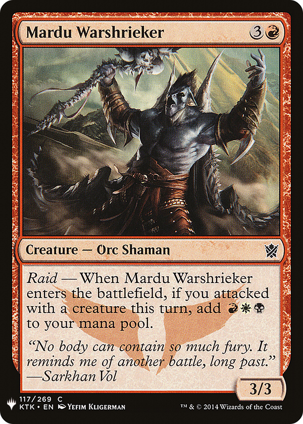 Mardu Warshrieker (LIST-117) - The List