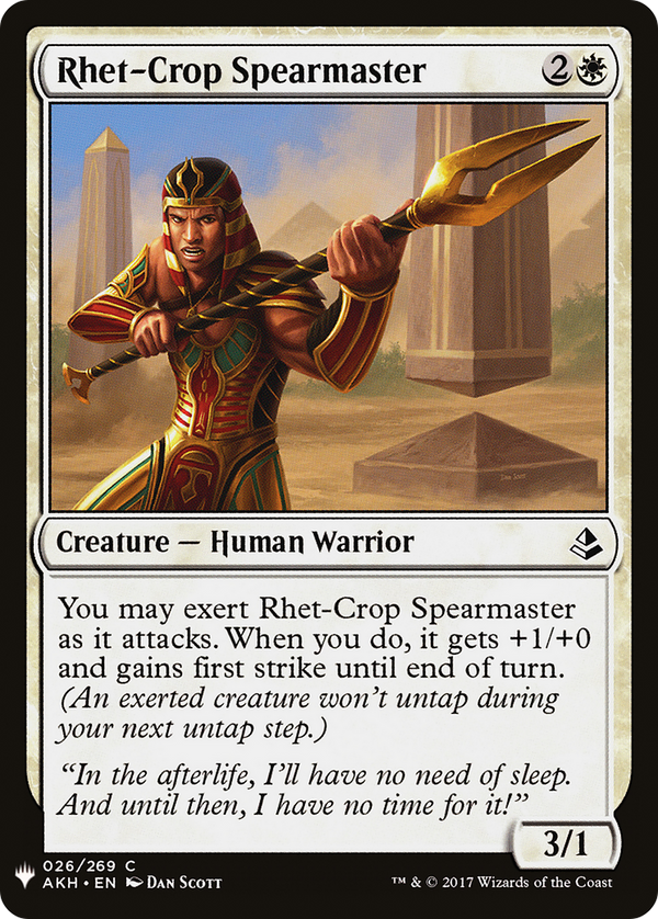 Rhet-Crop Spearmaster (LIST-026) - The List