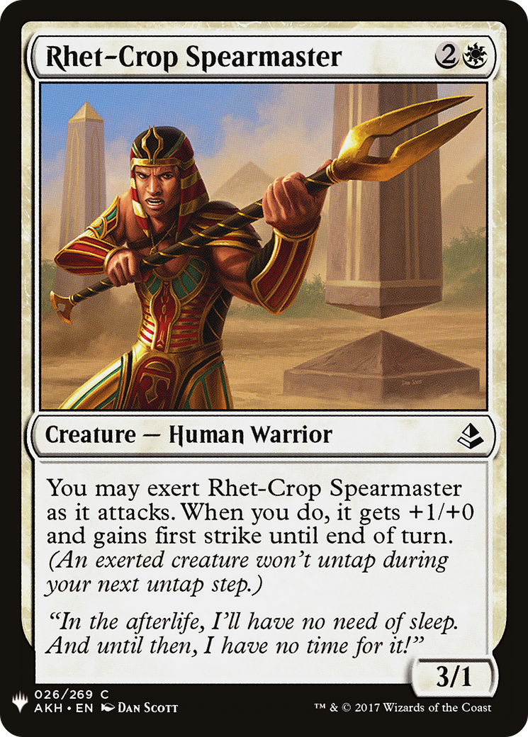 Rhet-Crop Spearmaster (LIST-026) - The List