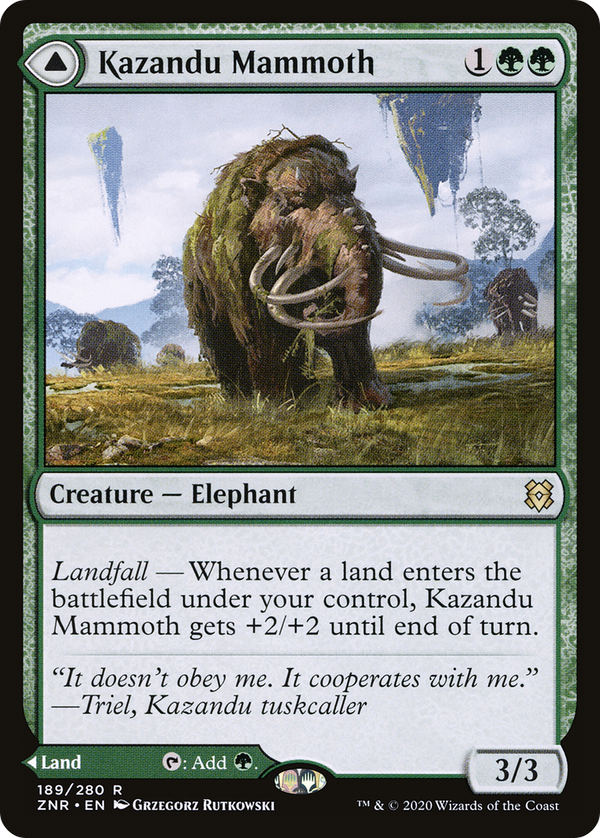 Kazandu Mammoth (ZNR-189) - Zendikar Rising Foil