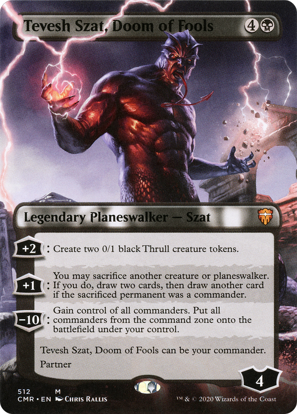 Tevesh Szat, Doom of Fools (Borderless) (CMR-512) - Commander Legends Foil