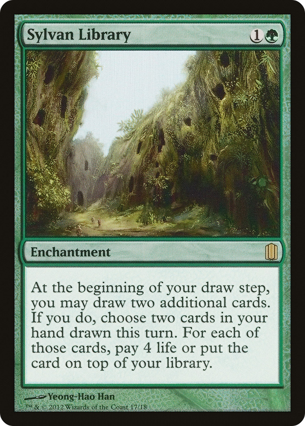 Sylvan Library (CM1-017) - Commander's Arsenal Foil