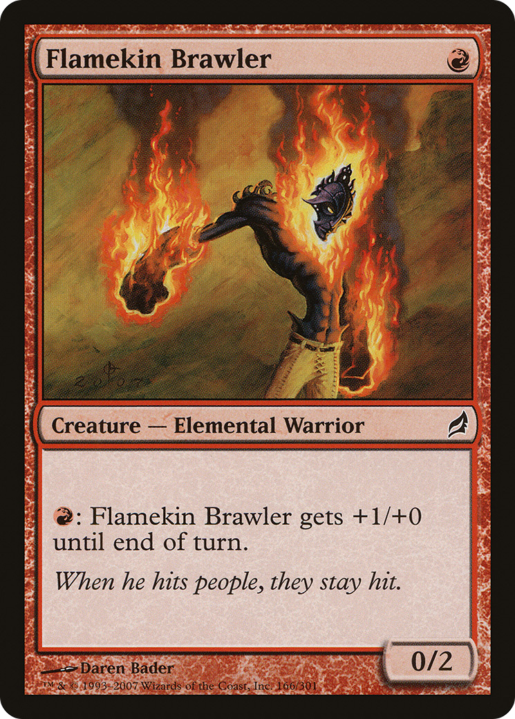 Flamekin Brawler (LRW-166) - Lorwyn Foil