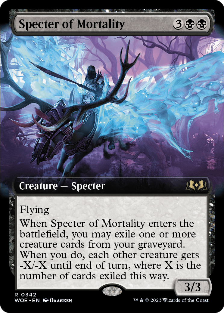Specter of Mortality (Extended Art) (WOE-342) - Wilds of Eldraine: (Extended Art)