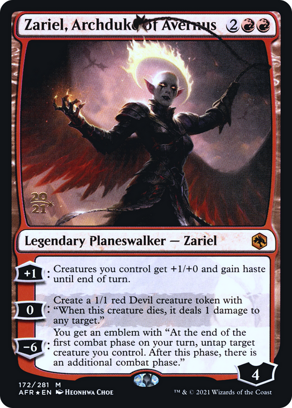Zariel, Archduke of Avernus (PRE-172) - Adventures in the Forgotten Realms Promos Foil
